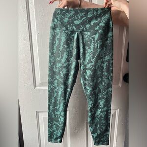 Nike Green Patterned High-Waist Leggings